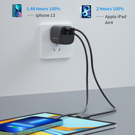 Cargador de enchufe plegable de dos puertos-A2014-2 33W